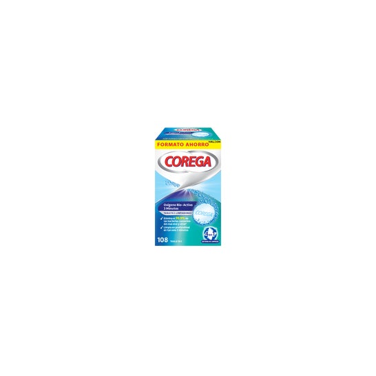 Corega Oxygen Bio-Active Dental Cleaning 108 Tablets