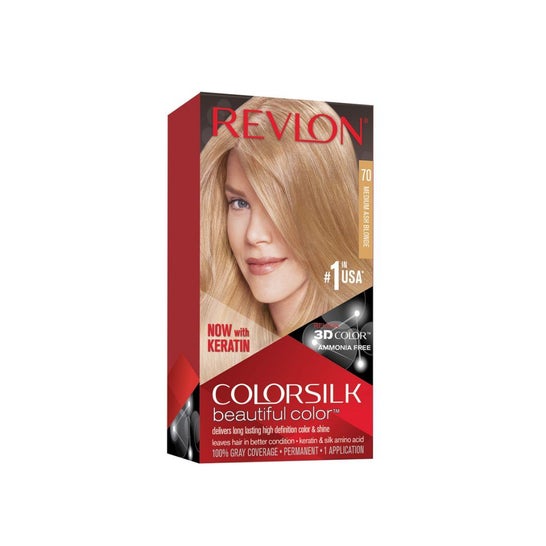 Kit de coloration Revlon Colorsilk 70 blond cendré moyen