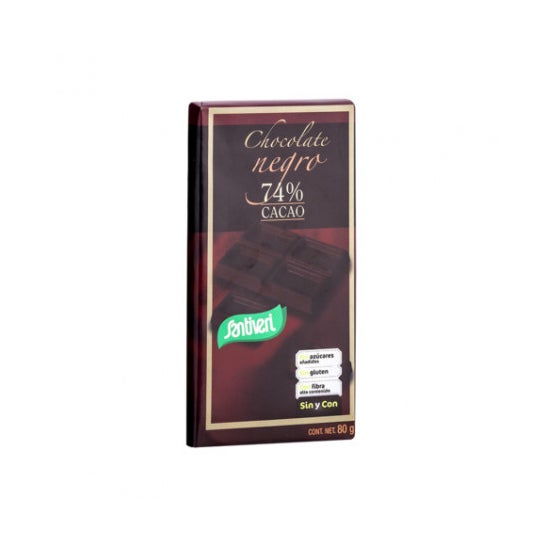 Santiveri Chocolate Nego 74% Sugar Free Cocoa 80g