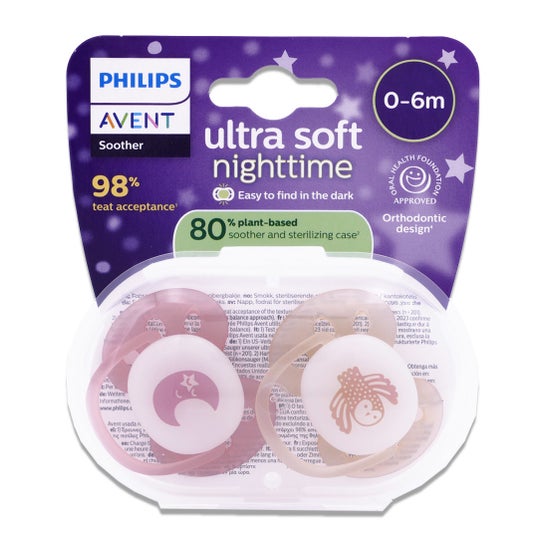 Philips Avent Sucette Soft Night Mix 1 unité