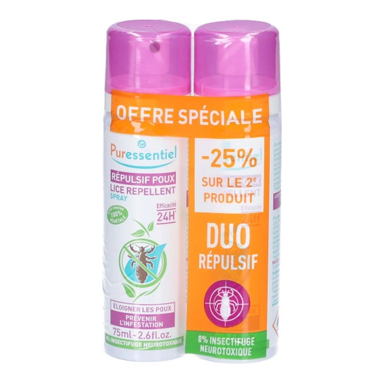 Puressentiel Répulsif Poux Spray 2 x 75 ml