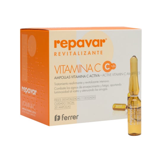 Repavar® Revitalisante Vitamine C 5,5 % 20 Ampoules 15ml