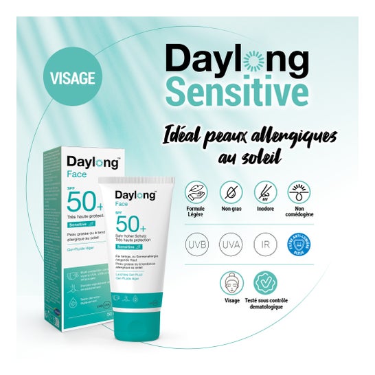 Daylong Sensitive Face SPF50+ Gel Fluide Léger 50ml