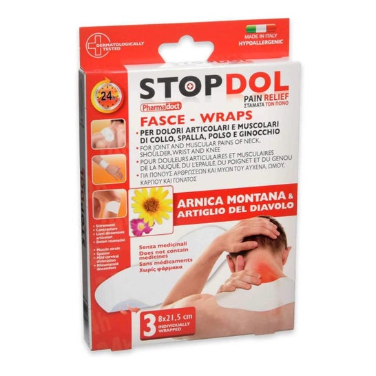 Stopdol Pain Relief Árnica & Harpagófito 8x21.5 cm 3 uds