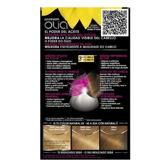 Garnier Olia Colorant permanent N°8.31 Honey Blonde 4 pièces