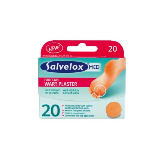 Salvelox Med Foot Care Wart Plaster 20 Unités