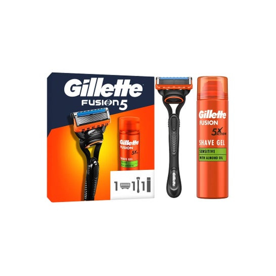 Gillette Pack Rasoir Fusion5 + Gel à raser Sensitive 200 ml