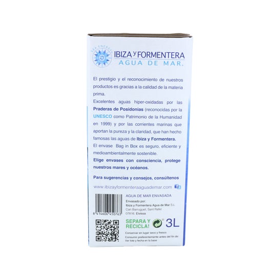 Ibiza y Formentera Eau de Mer Microfiltrée 3L