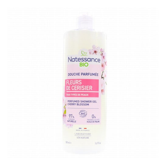 Natessance Gel Douche Parfumée Fleurs de Cerisier Bio 500 ml