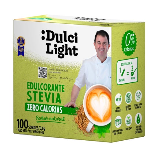 Dulcilight Édulcorant Stevia Zero 100 Sachets