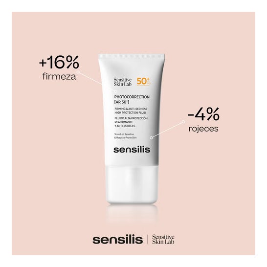 Sensilis Photocorrection [AR 50+] Fluide Raffermissant Anti-Rougeurs SPF50+ 2x40 ml