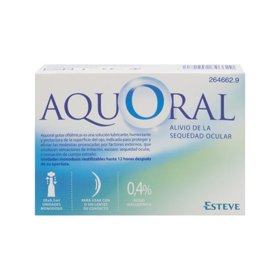 Aquoral Gouttes Ophtalmiques Unidoses 20x0,5ml