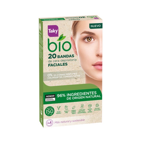 Taky Bio Natural 0% Facial Wax Depilatory Wax Strips 20uts