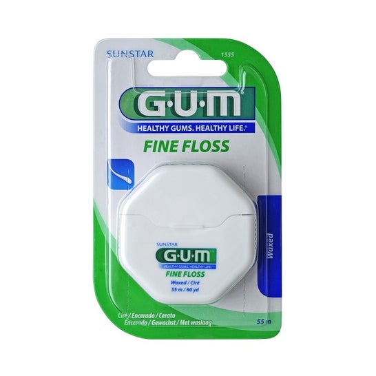 Gum Fine-Floss Fil Dentaire Ciré 55m