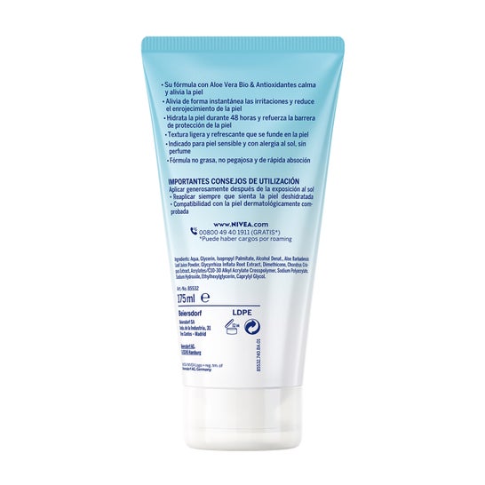 Nivea Sun After Sun Sensitive Gel Cream Non Parfumé 175ml