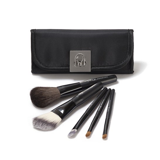 Evoqe Mini Pinceau Kit 5u. + Trousse de toilette