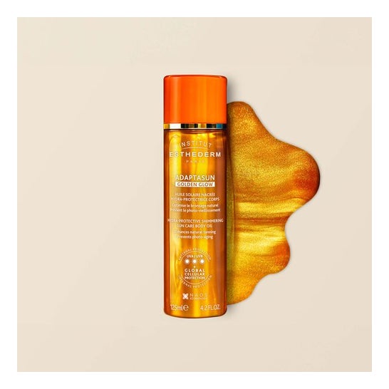 Institut Esthederm Aceite Solar Sol fuerte acabado Golden Glow 125ML