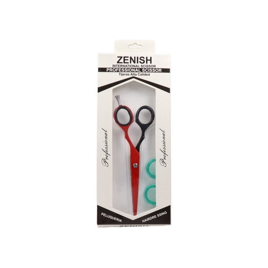 Zenish Ciseaux Professionnels Métal Rouge Noir 6