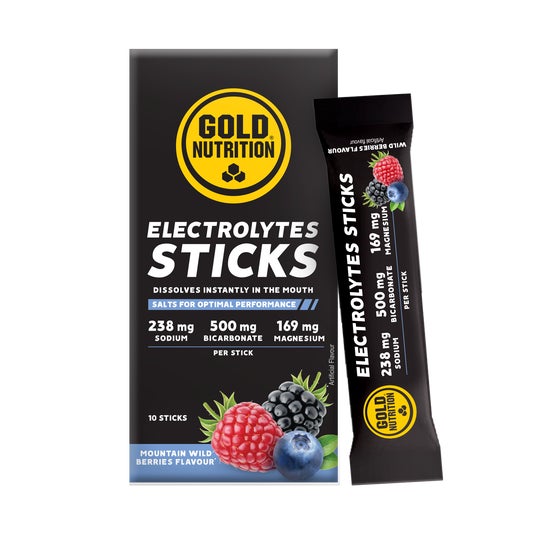 Gold Nutrition Électrolytes Fruits des Bois 10 sticks