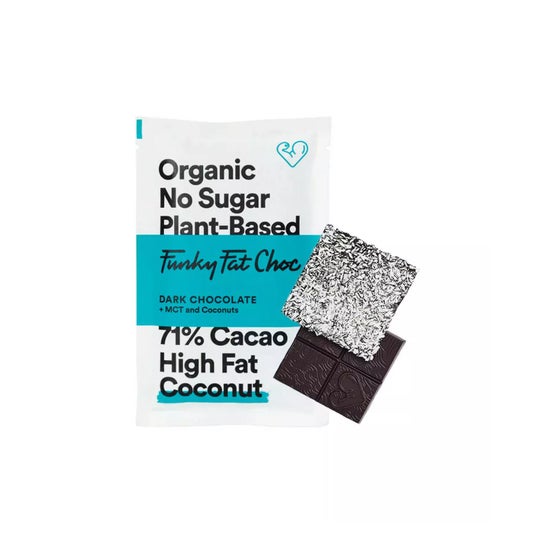 Funky Fat Foods Chocolat Céto avec de la Noix de Coco 10x50g