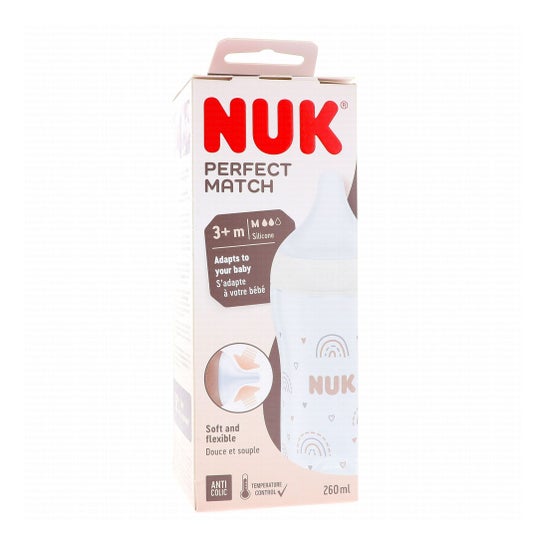 Nuk Perfect Match Biberon +3M Arc-en-ciel 260ml