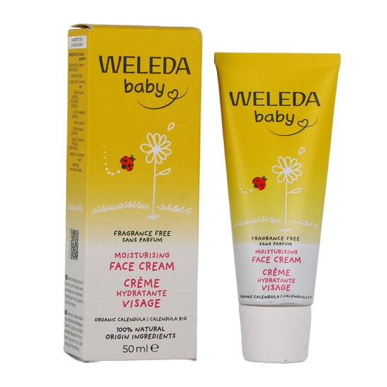 Weleda Baby Crème Faciale Hydratante Calendula Sans Parfum 50 ml