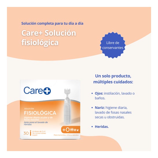 Solution Physiologique Care+ 30 Unidoses 5ml