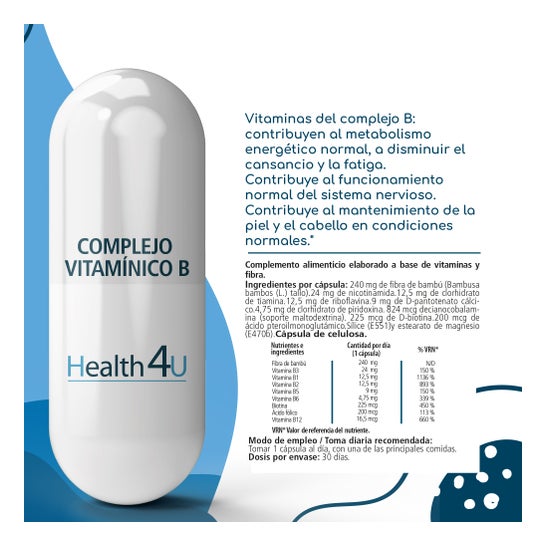 H4u Vitamine B Complexe 30 Capsules 400 mg