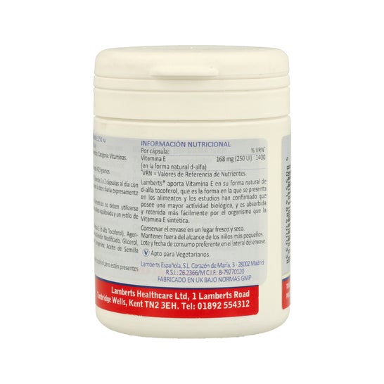 Lamberts Vitamina E 250ui 100cáps Vitamina E 250ui 100cáps