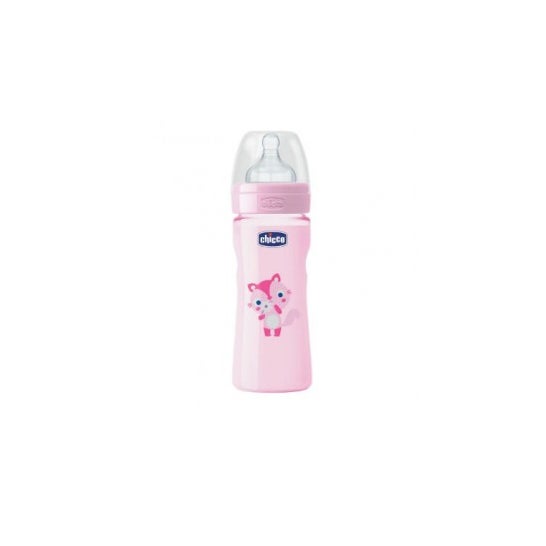 Chicco Biberon Wp Pp Pink 250 Silicone Medium Flow