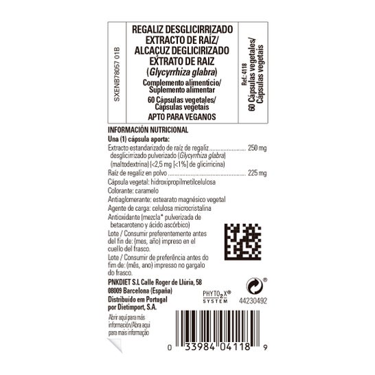 Solgar Deglycyrrhized Licorice Root Extract 60càps. Végéta