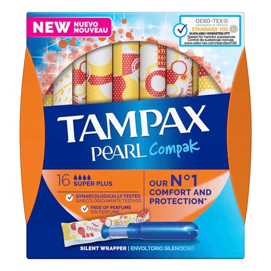 Tampax Pearl Compak Super Plus Tampons 16 pièces