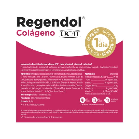Eladiet Regendol UC-II 30 Comprimés