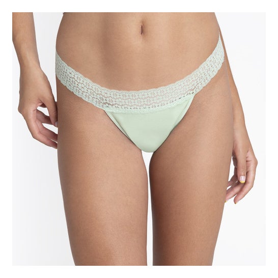 Platanomelon Kiwitas Menstrual Panties Thong Lace L Green