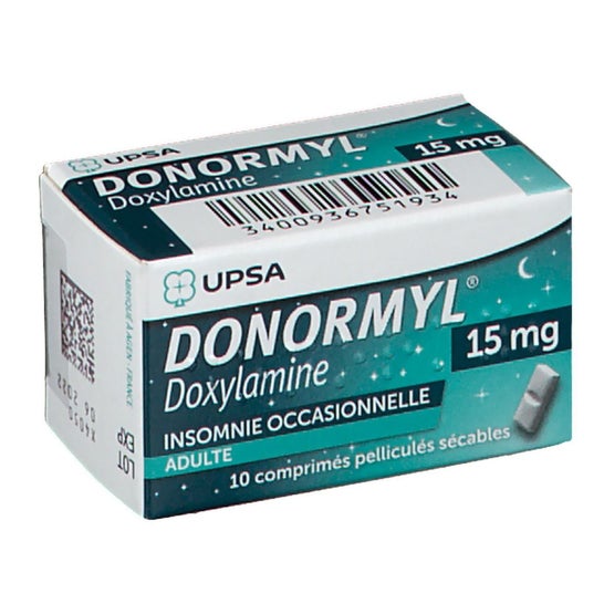 Donormyl Doxylamine 15mg Adulte 10 Comprimés