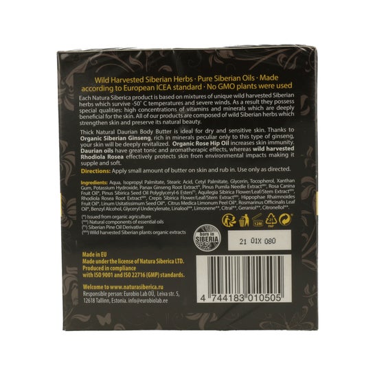 Natura Siberica Beurre corporel naturel épais £370 ml