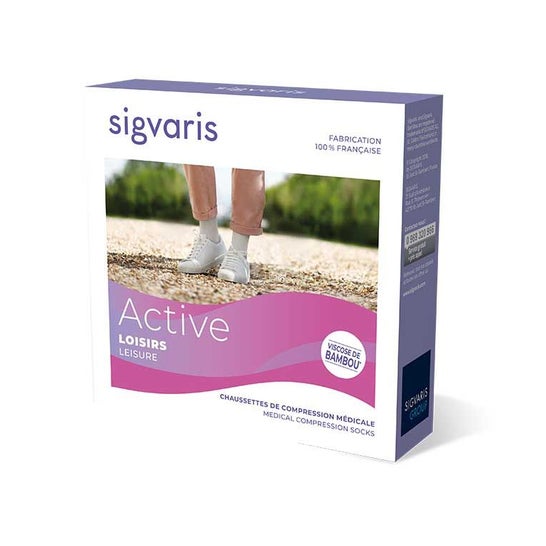 Sigvaris 2 Active Loisirs Calcetin Mujer Gris Normal TM 1 Par
