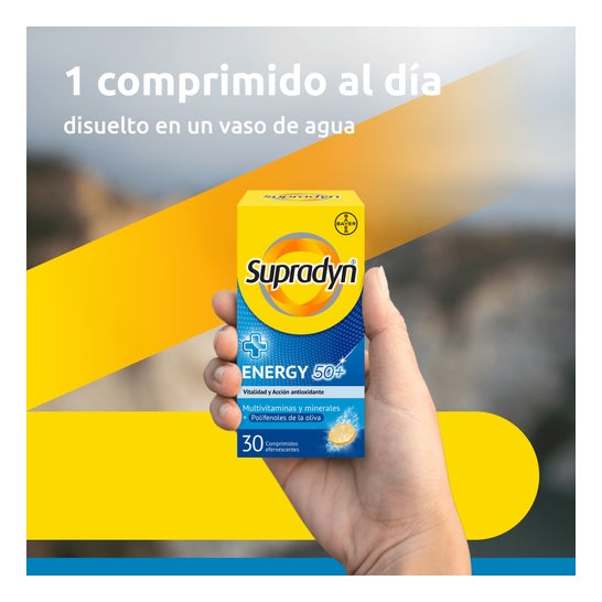 Supradyn Energy 50+ Vitamines et Énergie 30 Comprimés Effervescents