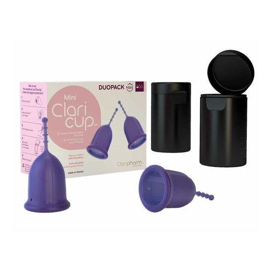 Claripharm Duopack Claricup Mini 2 Coupes Menstruelles T0 + Box