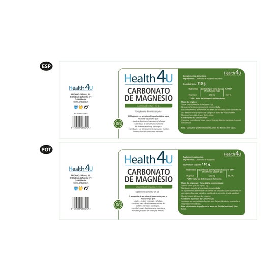 Health 4U Carbonate de Magnésium 110g de Poudre