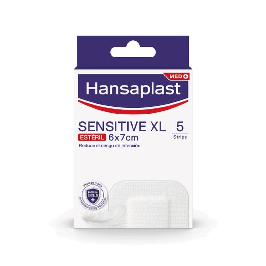 Hansaplast Sensitive XL Pansements stériles 6x7cm 5uds