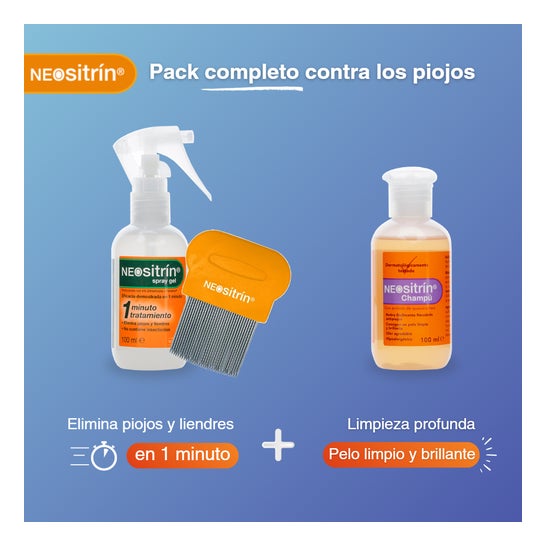 Neositrin Anti-Poux 100% Spray Gel 60ml + Shampooing 100ml