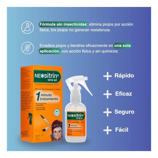 Neositrin Anti-Poux 100% Spray Gel 60ml + Shampooing 100ml