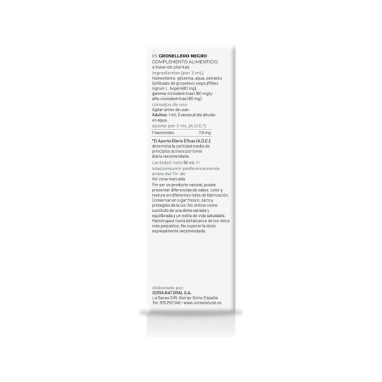 Extracto Grosellero Negro Xxi 50 Ml Sori *