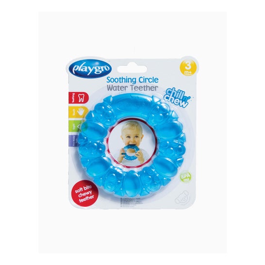 Playgro Anneau Dentition Bébé 3 Mois Bleu 1ut