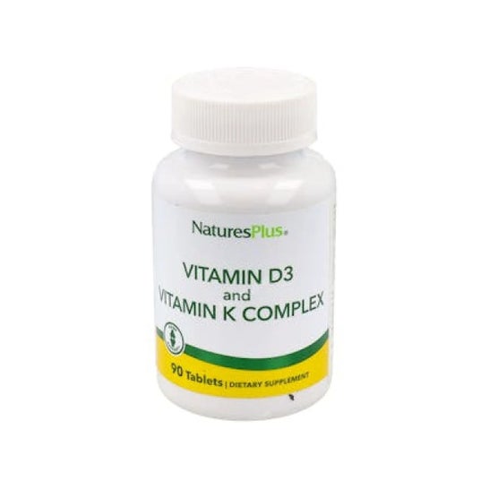 NaturesPlus Vitamine D3 Vitamine K Complex 90 comprimés