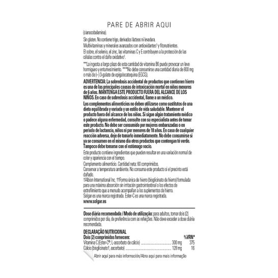 Solgar Omnium 60 Comprimés