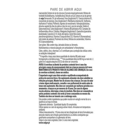 Solgar Omnium 60 Comprimés