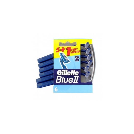 Gillette Blue II feuilles 5 pcs + 1 pcs gratuit