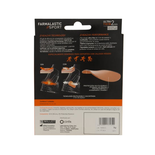 Farmalastic Sport malléole de protection pour les côtés des chevilles 5x11cm 2pcs